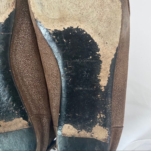 Balenciaga Flats Shoes Size 7 Leather Studded - Picture 7 of 7